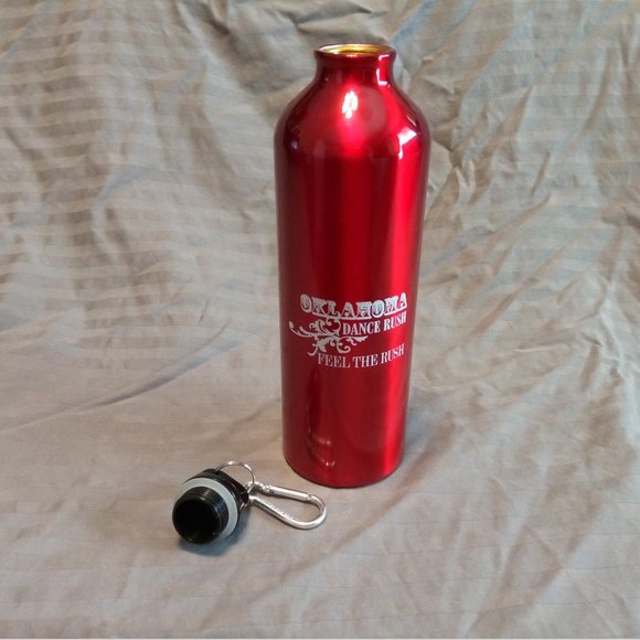 Red 26 oz Aluminum Water Bottle with Logo for Oklahoma Dance Rush (UCWDC Event) - Picture 5 of 6